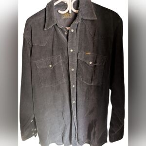 Lee Black Corduroy Button-Up Shirt